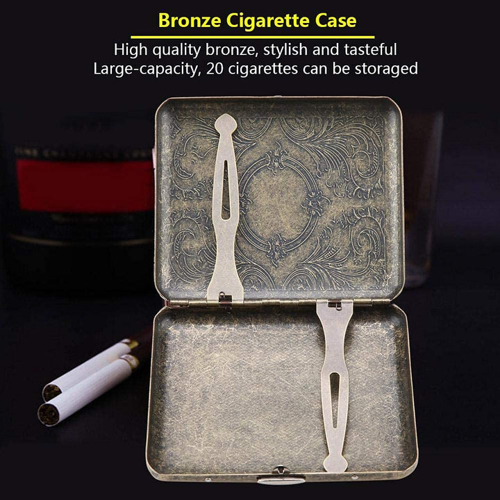 Retro Metal Cigarette Box Case, 20 pcs Cigarettes, Dura