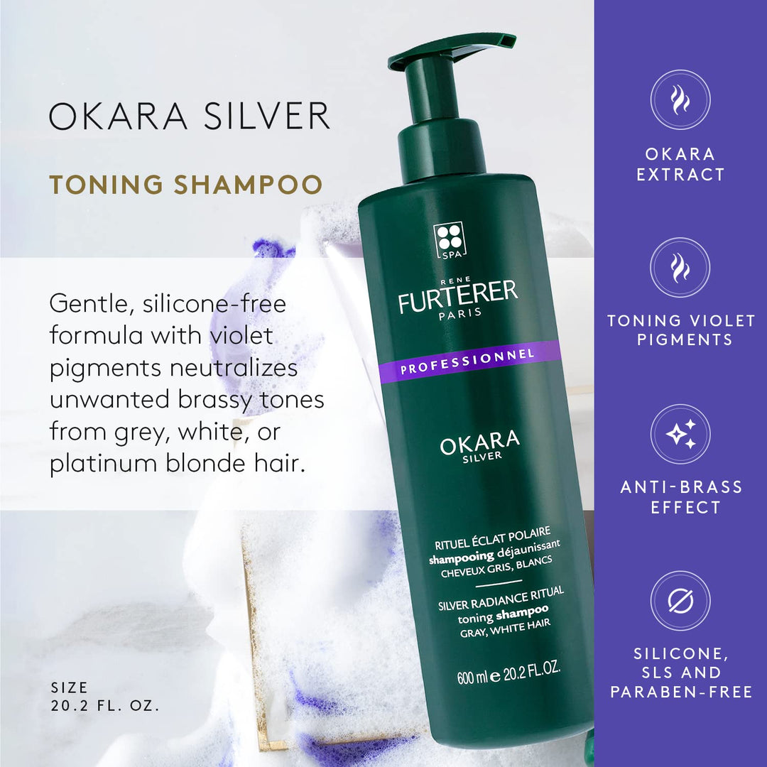 Rene Furterer Okara Mild Silver Shampoo, 20.29 Ounce