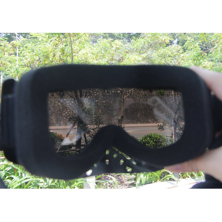 Motorcycle Goggles Dirt Bike Goggles Grip For Helmet Anti UV Windproof Dustproof Anti Fog Glasses for ATV Off Road Racing with Cool Look Headwear Silver Lens 2 in 1