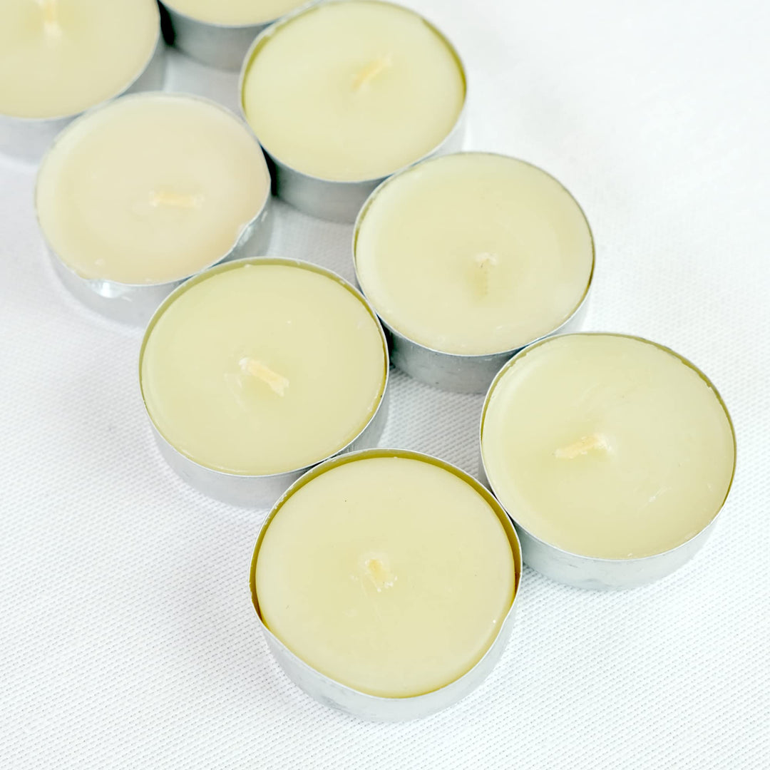 The Biggest Impact – Vanilla Scented 10 Pack Tealight Candles Have a Burning Time of 4 Hours, are Smokeless and Long Lasting, Home Decorative