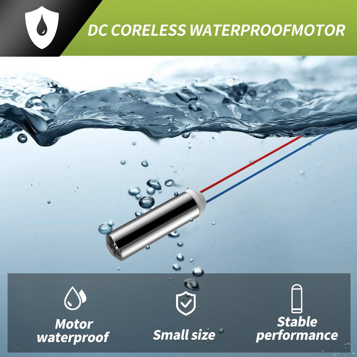 DC Coreless Motor Built-in Vibration Waterproof 1.5-3v 8000-16000RPM Motor for Electric Toothbrush 7x25mm 5PCS