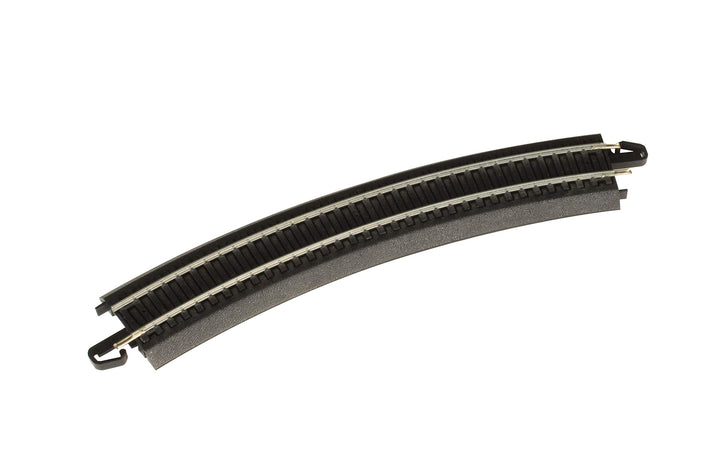 Bachmann Trains - Snap-Fit E-Z TRACK 18” RADIUS CURVED TRACK - BULK (50 pcs) - STEEL ALLOY Rail With Black Roadbed - HO Scale