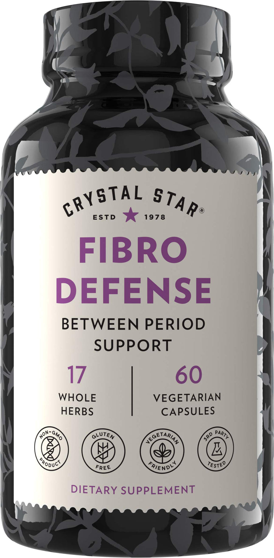 Fibro Defense, 60 Capsules, Black Cohosh, Breast & Uterine Health Between Periods, Gluten Free, Non-GMO