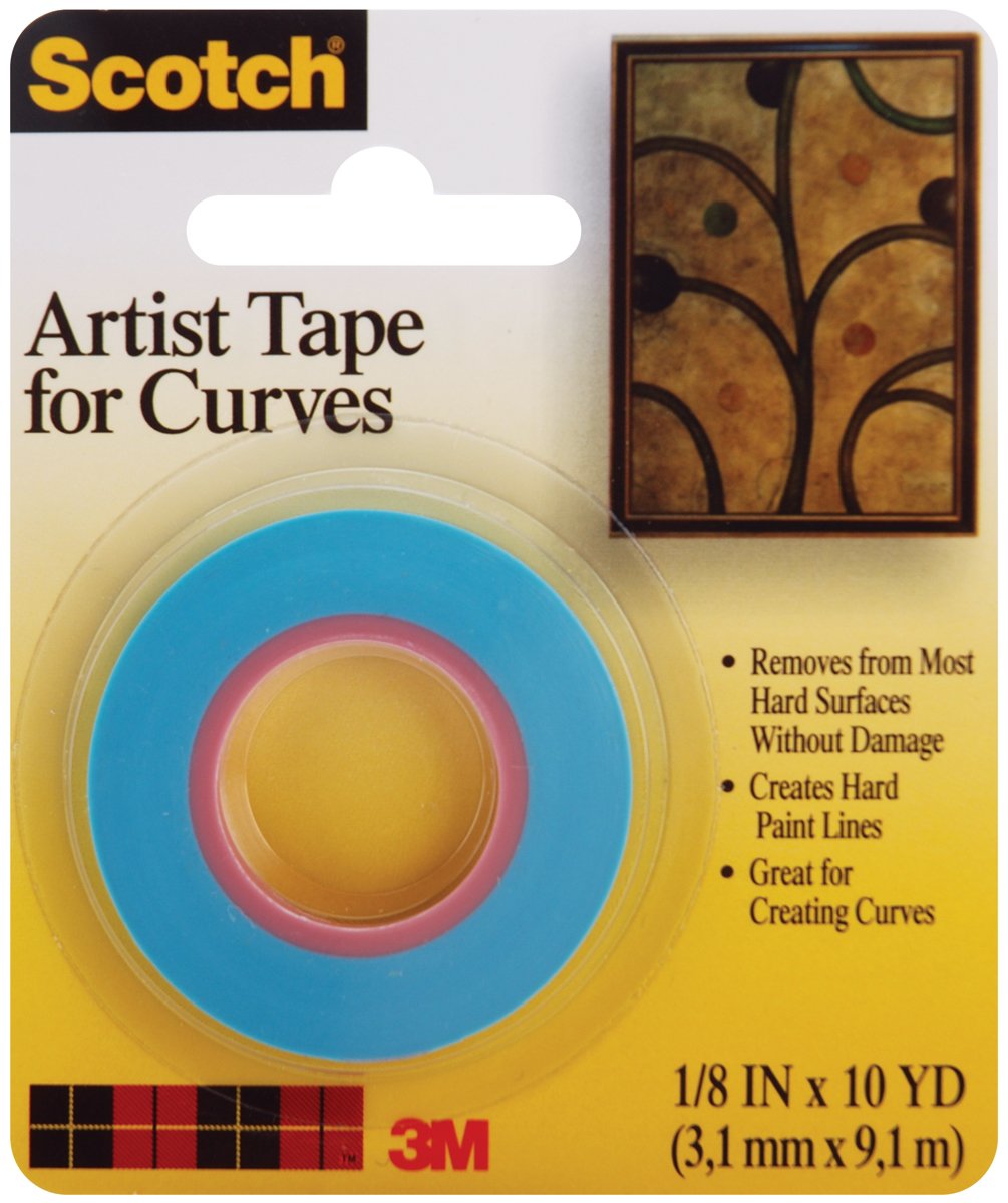 Scotch Artist Curves Tape, 1/6 in x 10 yd Roll, Original Version
