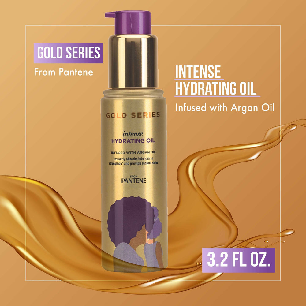 , Hair Oil Treatment, Sulfate Free, Intense Hydrating, Pro-V Gold Series, for Natural and Curly Textured Hair, 3.2 fl oz