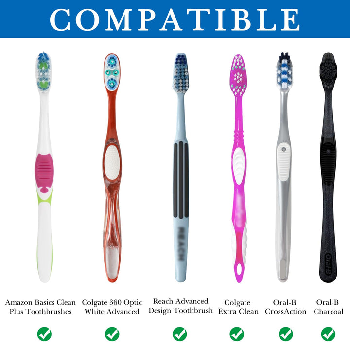 Linkidea Travel Toothbrush Head Covers with Suction Cup