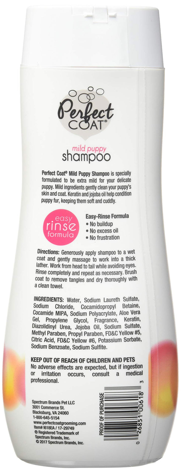 Puppy Shampoo, Baby Powder Scent, 16-Ounce,Black &amp; Gray