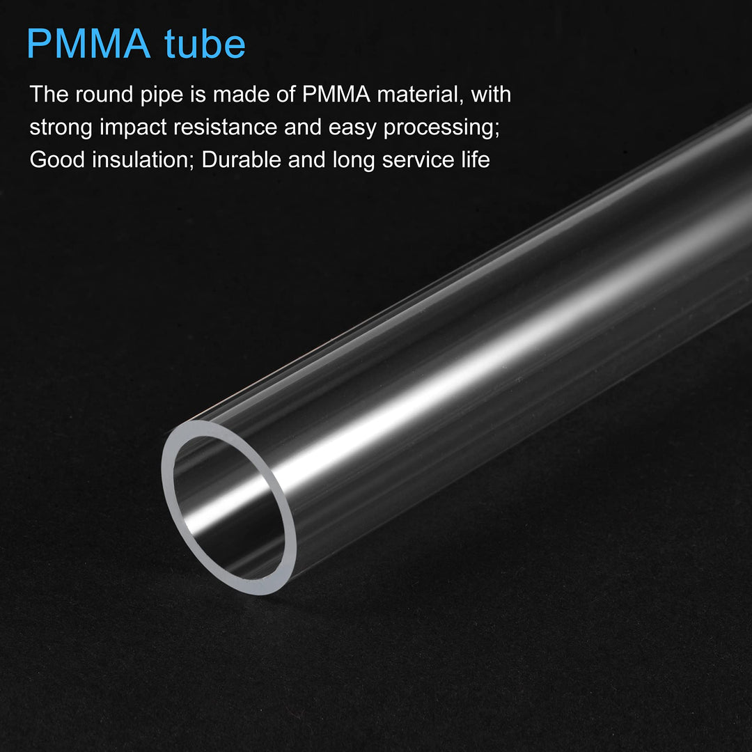 MECCANIXITY Acrylic Pipe Rigid Round Tube Clear 18mm(0.