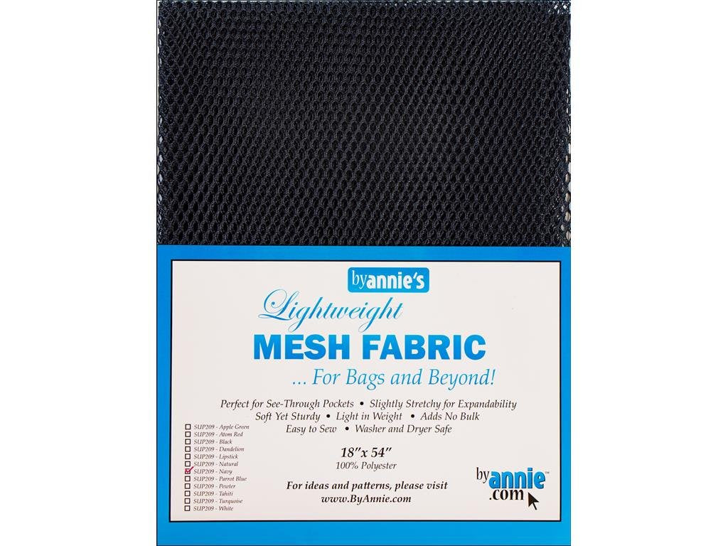SUP209-NAVY Lightweight Navy Mesh Fabric LTWT 18x54, 54 Inches