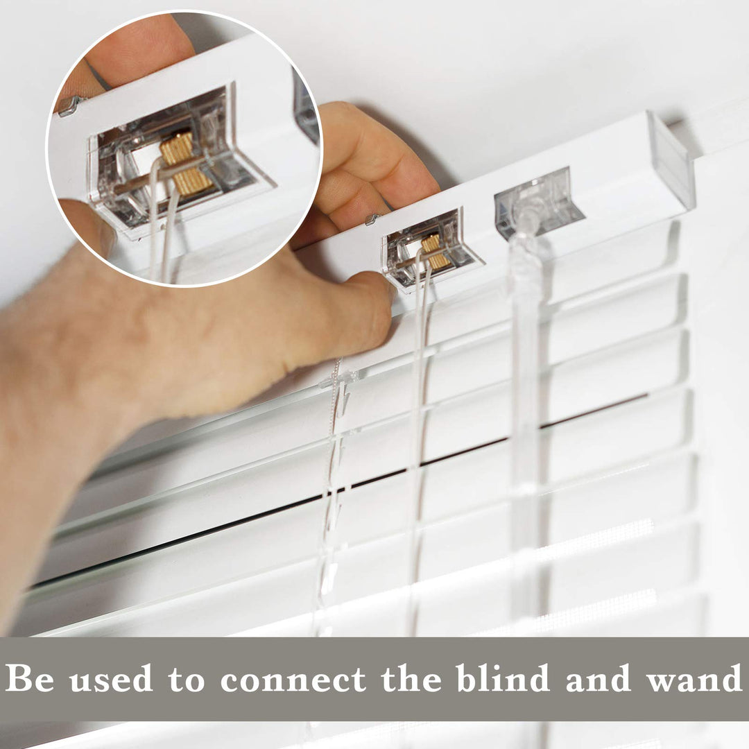 4 Pieces Blind Wand Tilt Control Wand Tilter for 1 Inch Mini Blind Head Rail Blind Tilt Mechanism Replacement with D Shaped Gear Tilt Mechanism Hook Connection