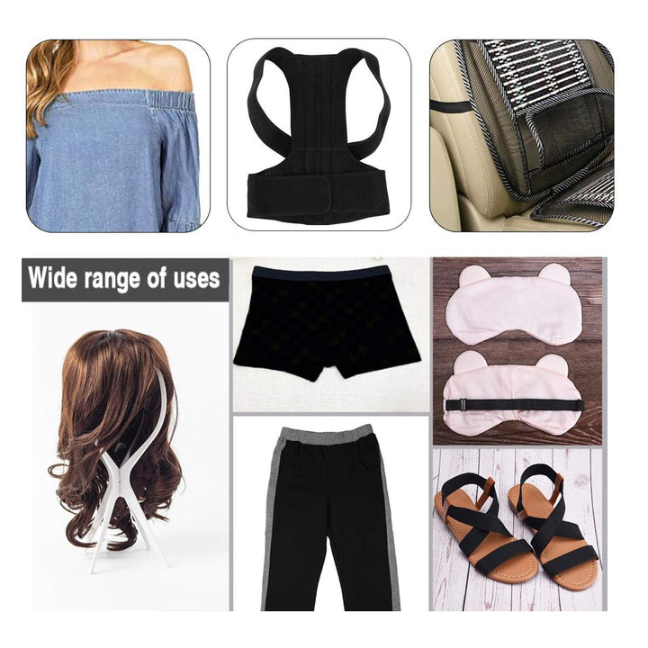 HANFINEE 3 Inch Wide Sew on Elastic Band Knitted Elastic with Heavy Stretch for Sewing Crafts DIY,Waistband,Bedspread,Cuff (White,5 Yards)