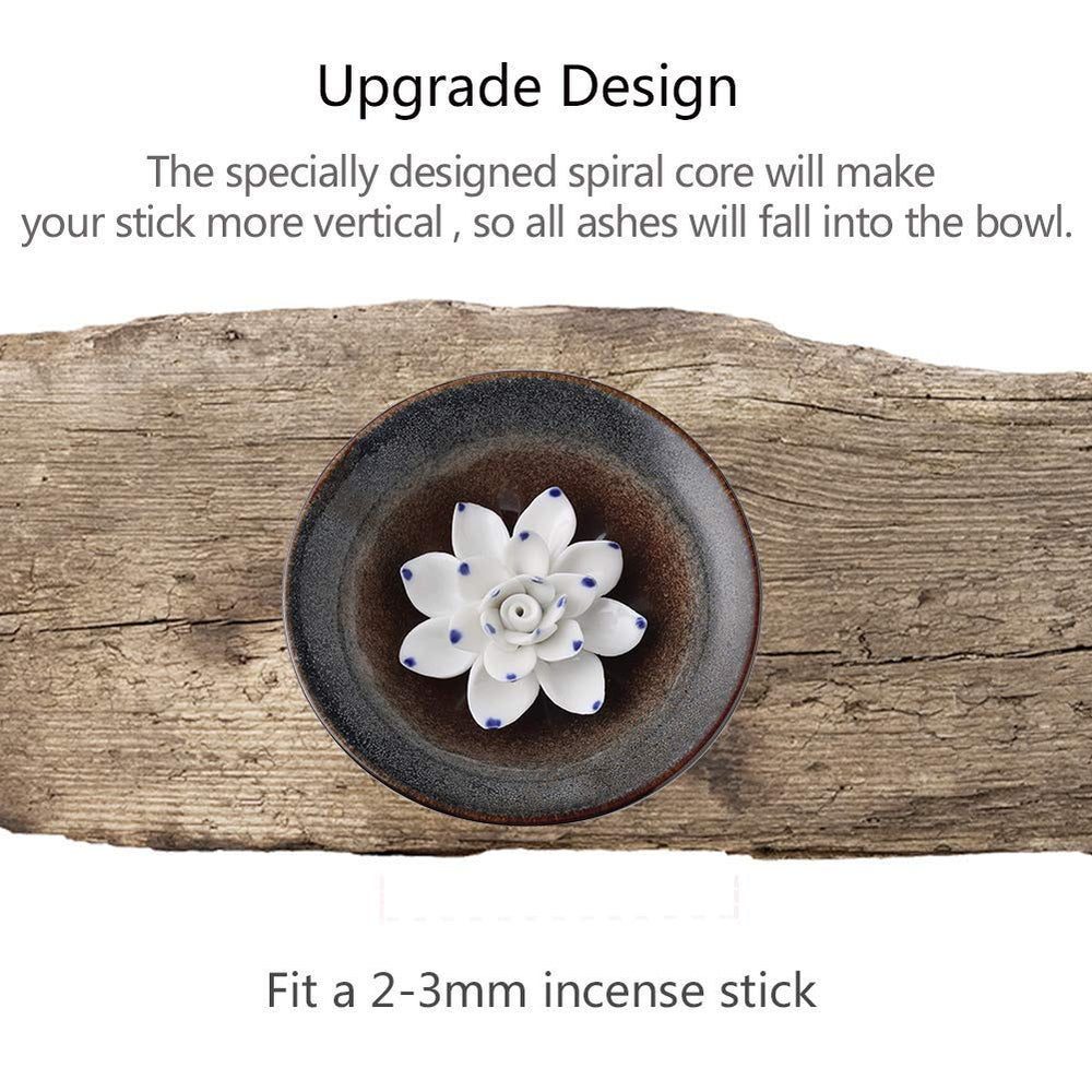 uniidea Incense Holder Ceramic Incense Burner Lotus Inc