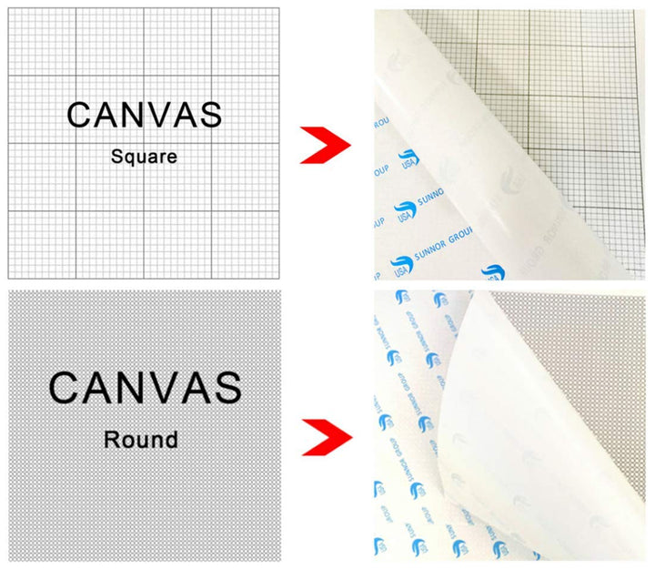 10Pcs/Lot 30x40CM Diamond Painting Canvas Embroidery Canvas with Glue Canvas Round/Square Blank Grid Canvas Empty for Your Private Customized