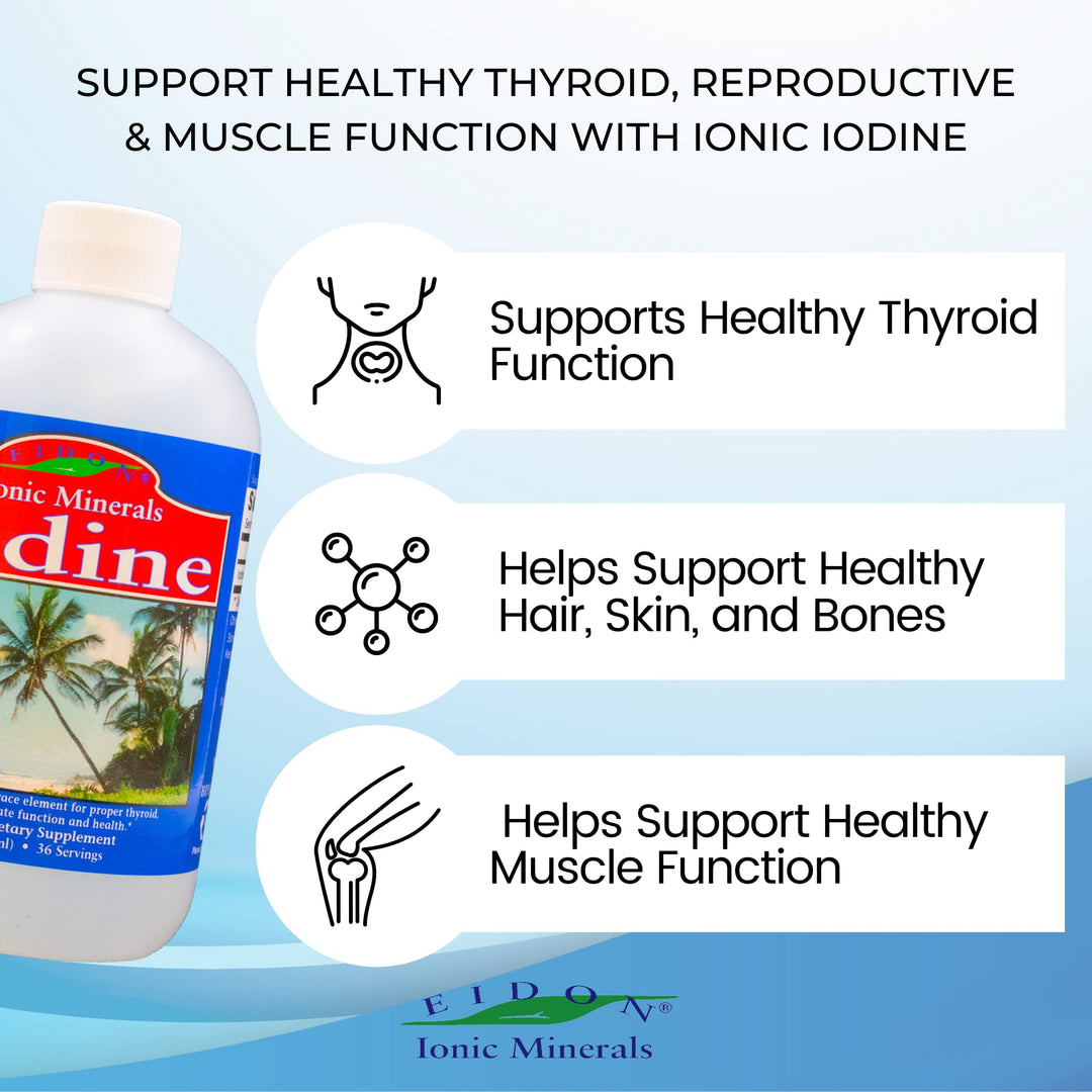 Potassium Iodide Supplement - Liquid Iodine Drops, Supports Energy Levels and Thyroid Health, Bioavailable, No Additives or Preservatives - Potassium Iodide Drops, 18 oz