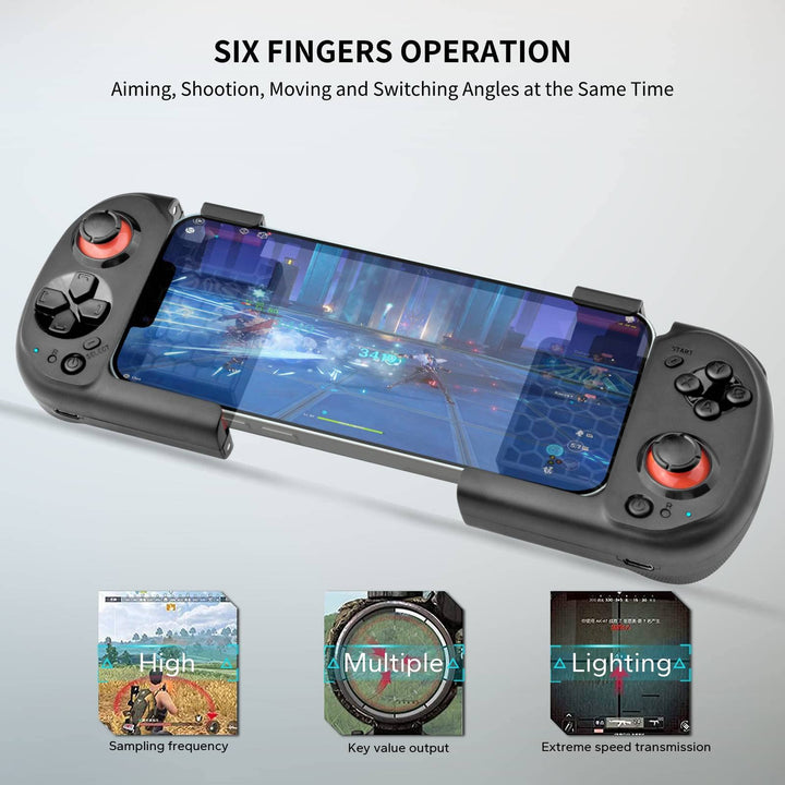 Wireless Gaming Controller for iPhone/iOS/Android with Magnetic Storage, Pocket Size, Portable Bluetooth Gamepad Joystick for iPhone 15/14/13/Samsung Galaxy 22/21/20/Call of Duty Mobile/Genshin