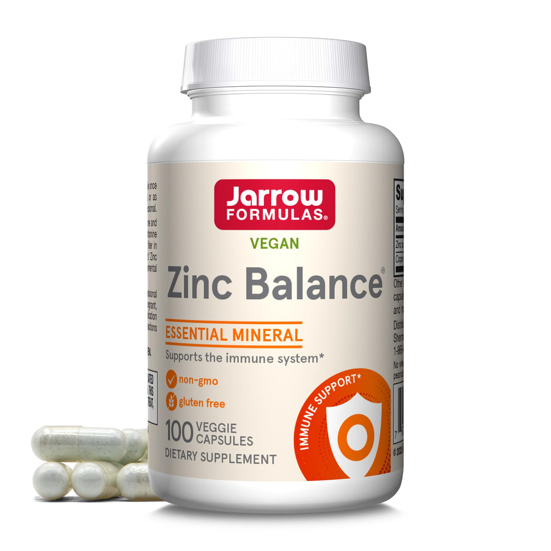 Zinc Balance 15 mg - 100 Servings (Veggie Caps) - Includes Copper - Essential Mineral for Immune System Support - Immune Support Supplement - Gluten Free Zinc Copper Supplement - Vegan