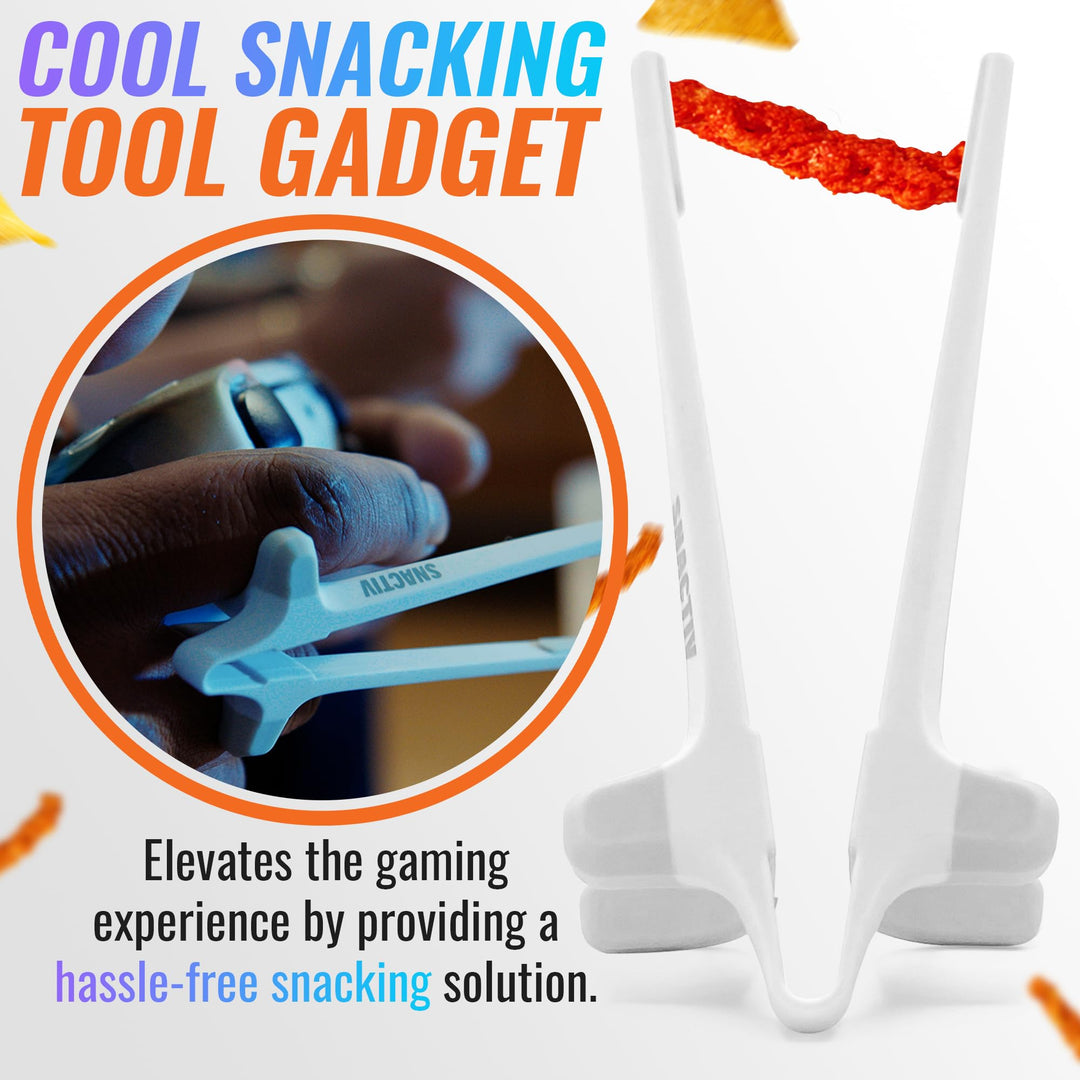 PRO Finger Chopsticks for Gamers - As Seen on Shark Tank! The Official Snacking Tool of the Future - Enjoy Snacks and Chips with Ease - Innovative Gaming Snacking Solution - Snack Chopsticks