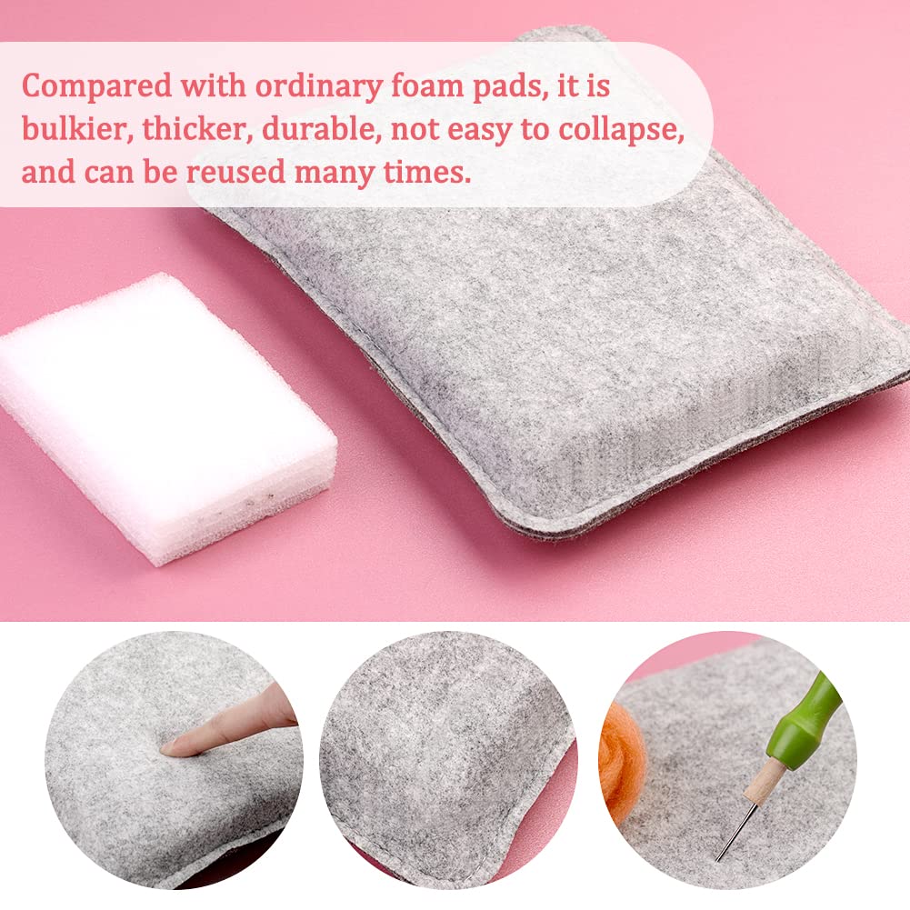 Needle Felting Pad, 9.84 x 7.87 x 1.38&#39;&#39;, Needle Felting Mat, Needle Felting Tools, Needle Felting Kit, Beginner Felting Tools with Felting Needle Holder, Felting Needles for Needle Felting DIY