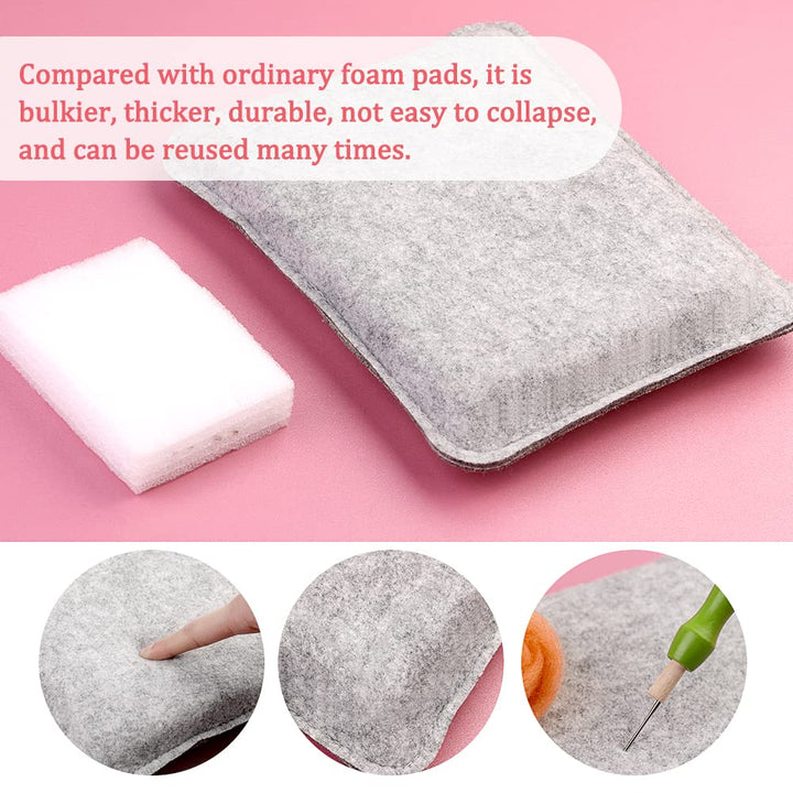 Needle Felting Pad, 9.84 x 7.87 x 1.38&#39;&#39;, Needle Felting Mat, Needle Felting Tools, Needle Felting Kit, Beginner Felting Tools with Felting Needle Holder, Felting Needles for Needle Felting DIY