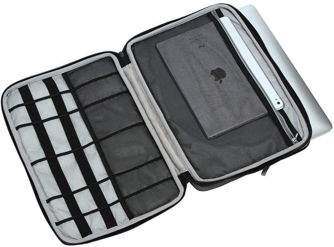 Handle 11-11.6 Inch Laptop and iPad Case/Electronic Accessories Storage Bag 11”Laptop Sleeve for Ultrabook/Notebook/Netbook/MacBook - Grey