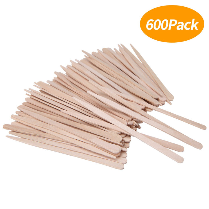 Senkary 600 Pieces Wooden Waxing Sticks Small Wax Stick