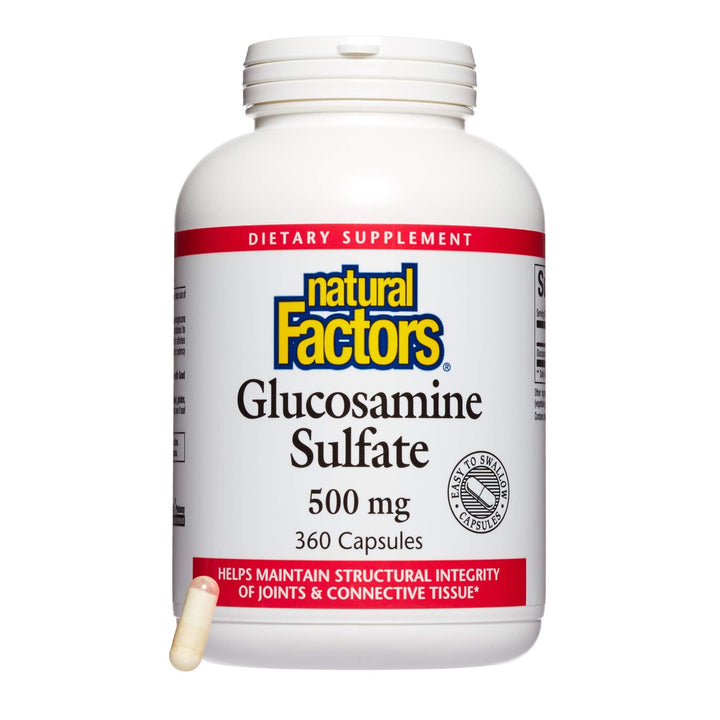 Natural Factors, Glucosamine Sulfate, Supports Healthy Joint Mobility, Cartilage and Connective Tissue, 360 Capsules