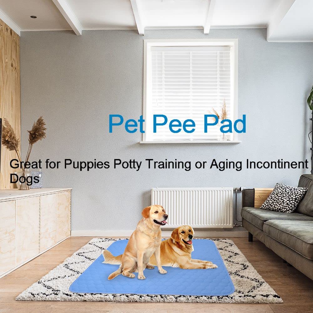 2PCS Reusable Underpads Large 34 x 36, Upgrade Cooling Waterproof Bed Pads with Heavy Absorbent, Washable for Incontinent, Potty Training, for Adult, Kids, Dogs