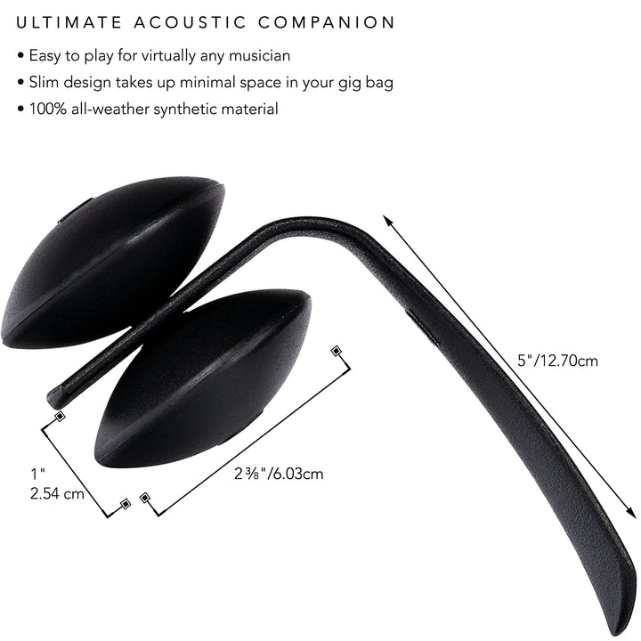 Heel Shaker with Shoehorn Design-NOT Made in China-for Cajon, Guitarists, and Singer/Songwriters, 2-Year Warranty, (HSH)