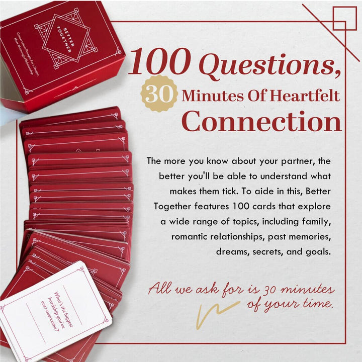 BETTER TOGETHER Honest Conversation Starter Couple Game