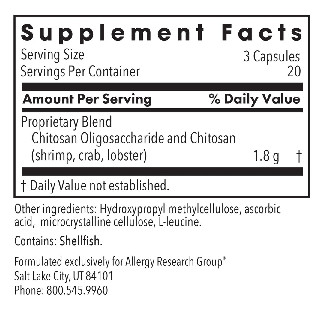 MicroChitosan Supplement - Chitosan, Chitosan Oligosaccharide, Cleansing Support Binder, Enhanced Detoxification, 1800mg Vegetarian Pills - 60 Count