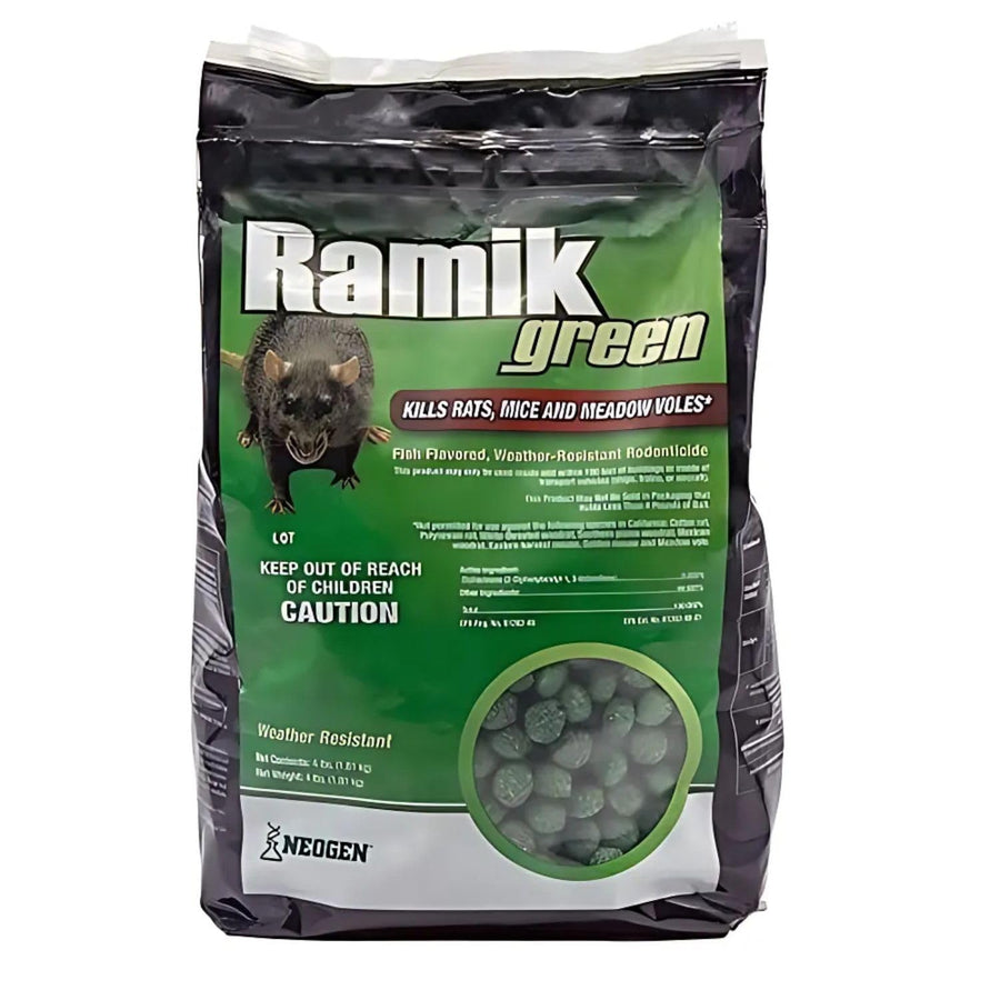 Ramik Green Fish Flavored Weather Resistant Rodenticide Nuggets, 4 lb bag (00615)