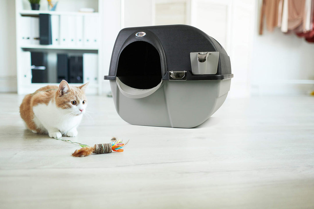 Elite Self Cleaning Roll &#39;n Clean Litter Box, Midnight Black, Large (EL-RA20-1)