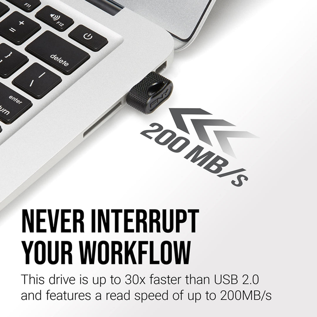 PNY 64GB Elite-X Fit USB 3.1 Flash Drive - 200MB/s, Col