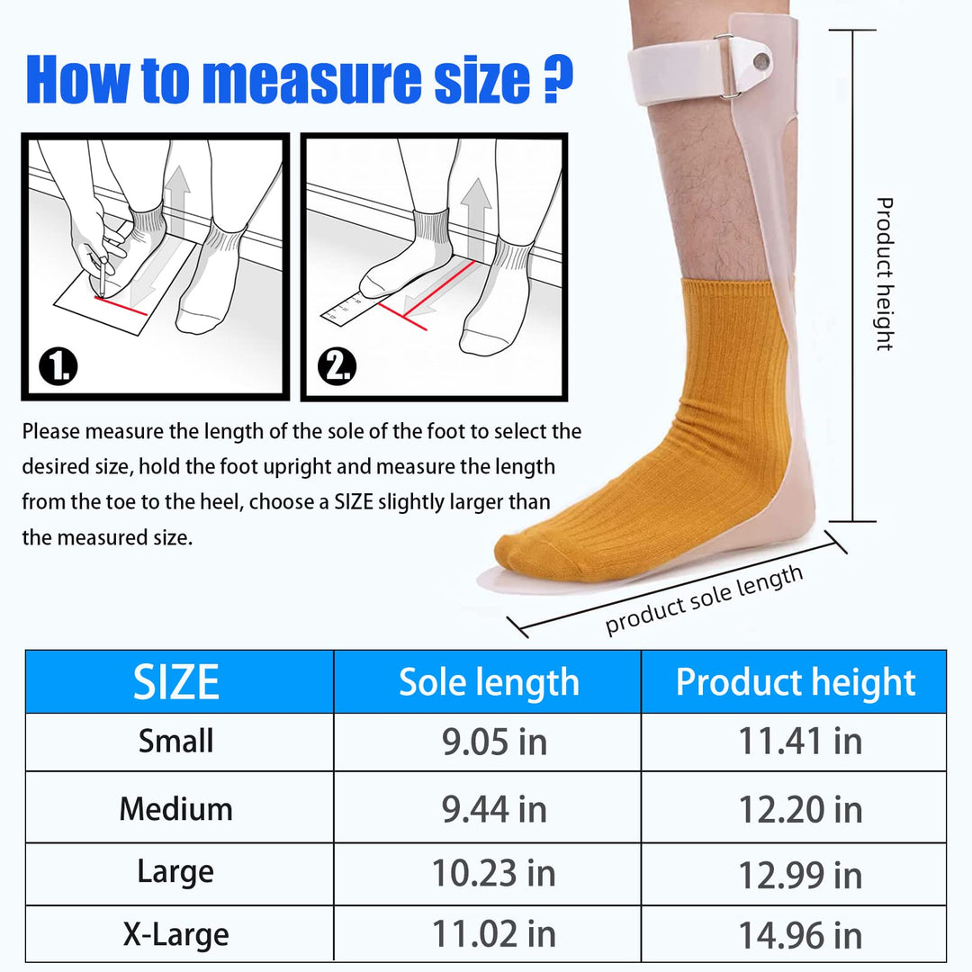 Shuyan Jiao AFO Foot Drop Brace Ankle Foot Orthosis Medical Afo Walking with Shoes for Stroke Hemiplegia Men & Women Left/Right Foot (XL-Left)