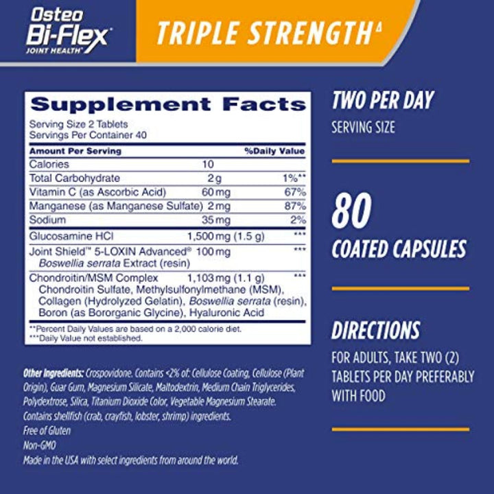 Osteo Bi-Flex Triple Strength, Glucosamine Chondroitin 