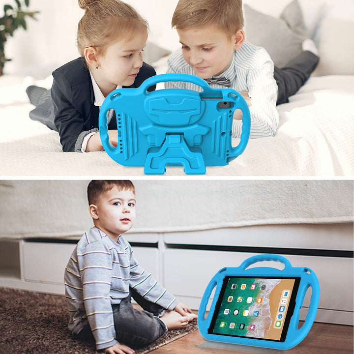 Kids Case for 9.7 iPad 6th Generation Kids Case, iPad 5th Generation Case, iPad Air 2 Case - with Shoulder Strap, Shockproof Handle Stand Cover for iPad 9.7 2017(5th Gen) 2018 (6th Gen)-Blue