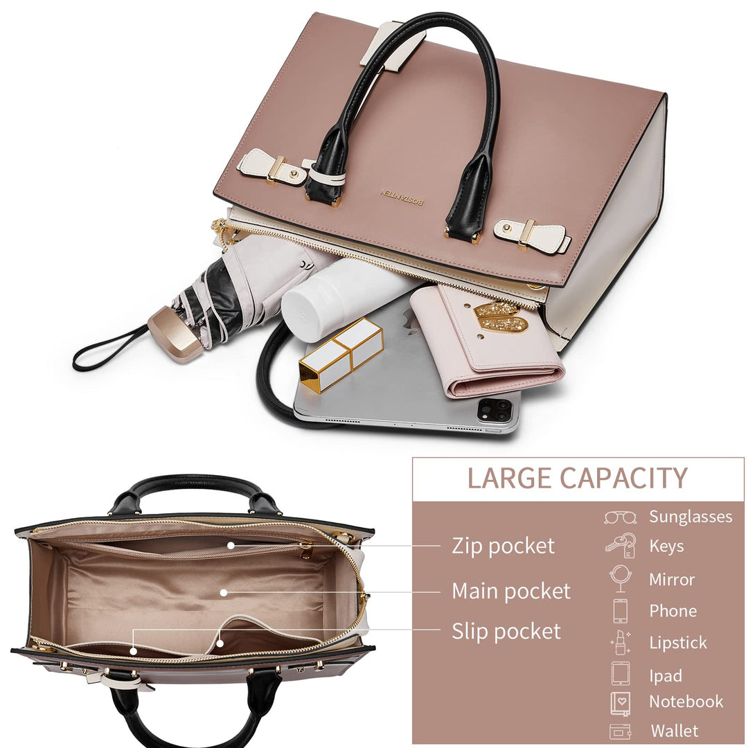 BOSTANTEN Women Leather Handbag Designer Satchel Purses