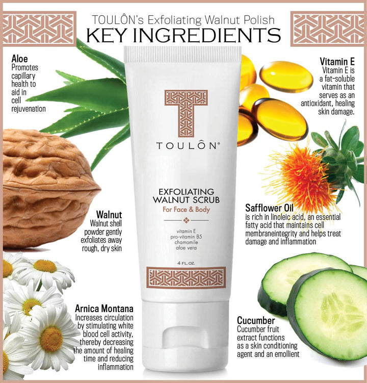 Exfoliating Scrub Face and Body; Walnut Facial Exfoliat
