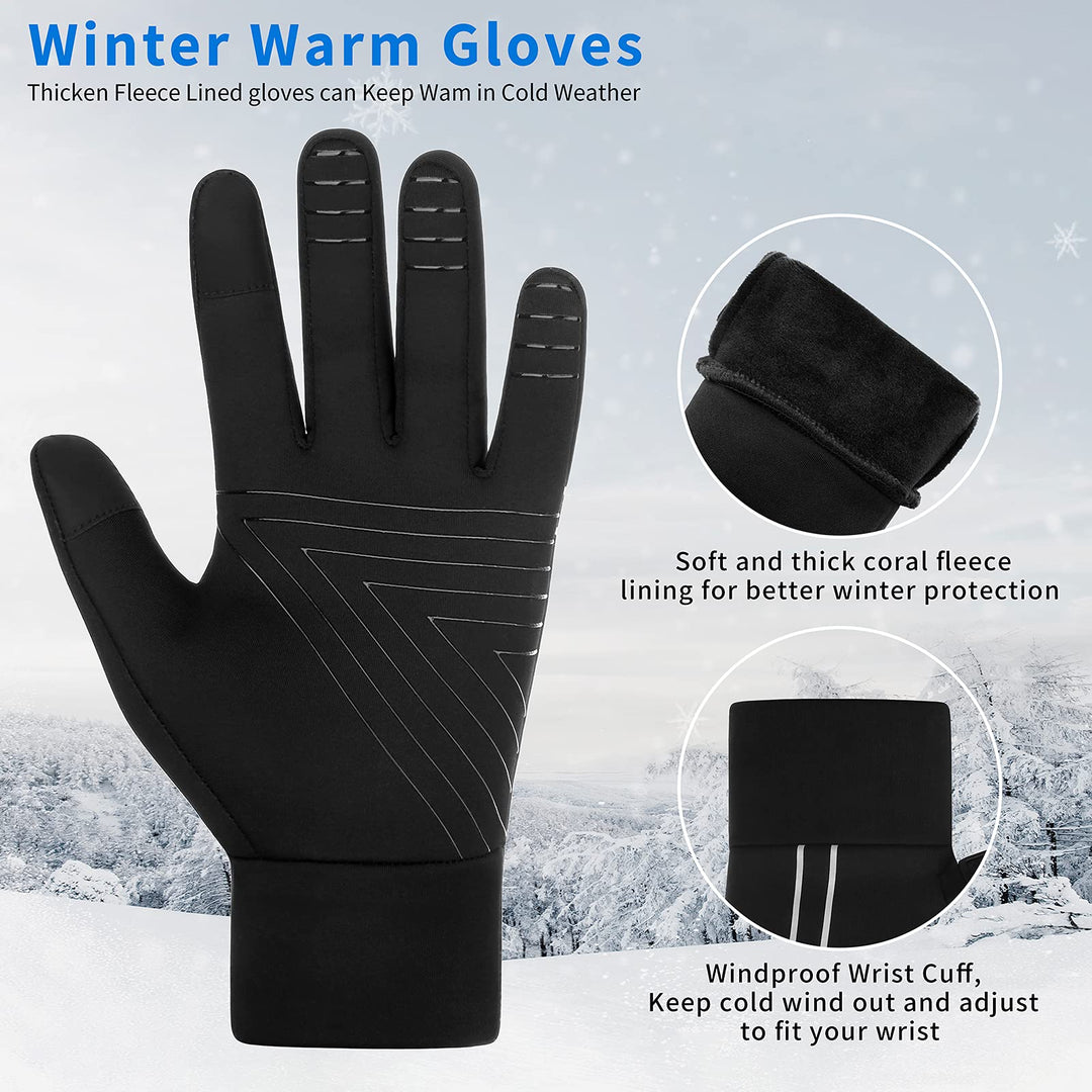 Winter Running Gloves for Men Women,Lightweight Touchscreen Gloves, Liners Thermal Warm Gloves for Cycling,Driving, Hiking, Walking, Texting