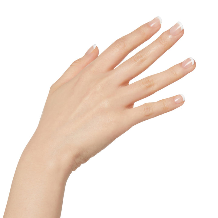 Salon Acrylic, Press-On Nails, Nail glue included, &#39;Crush Hour&#39;, French, Petite Size, Squoval Shape, Includes 28 Nails, 2g Glue, 1 Manicure Stick, 1 Mini File