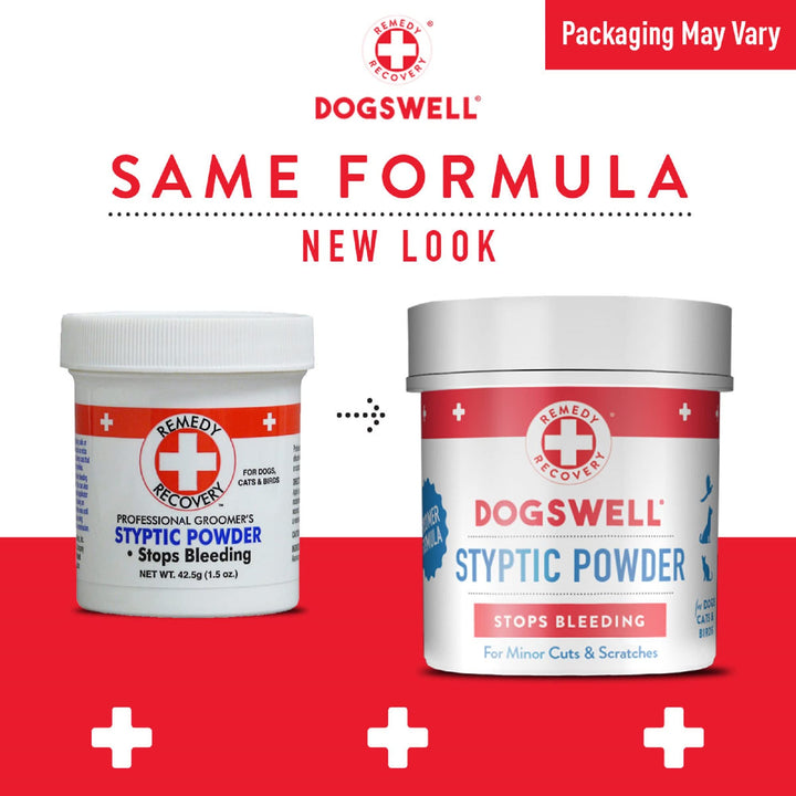 DOGSWELL Remedy Recovery Styptic Blood Stopper Powder for Dogs &amp; Cats 1.5 oz. Container