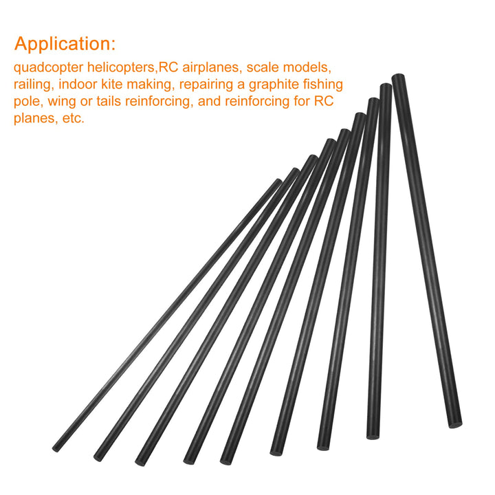 MECCANIXITY Carbon Fiber Rod, 1mm x 100mm for RC Plane 