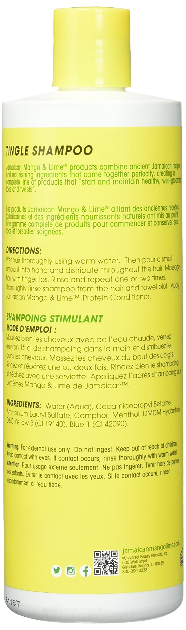 Jamaican Mango and Lime Tingle Shampoo 16 Ounce