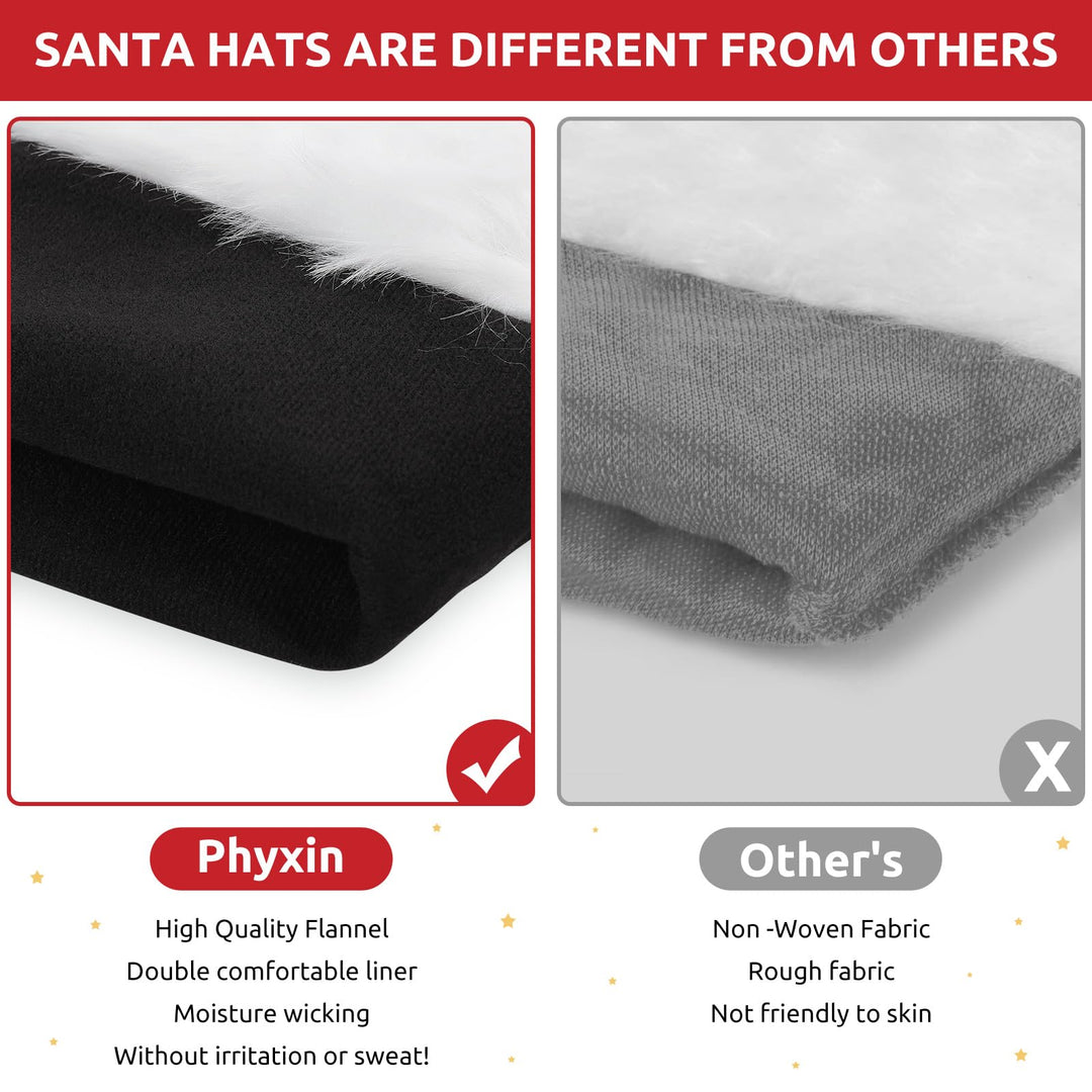 Santa Hat Stripe Christmas Hat Adult Plush Santa Claus Hat Xmas Green