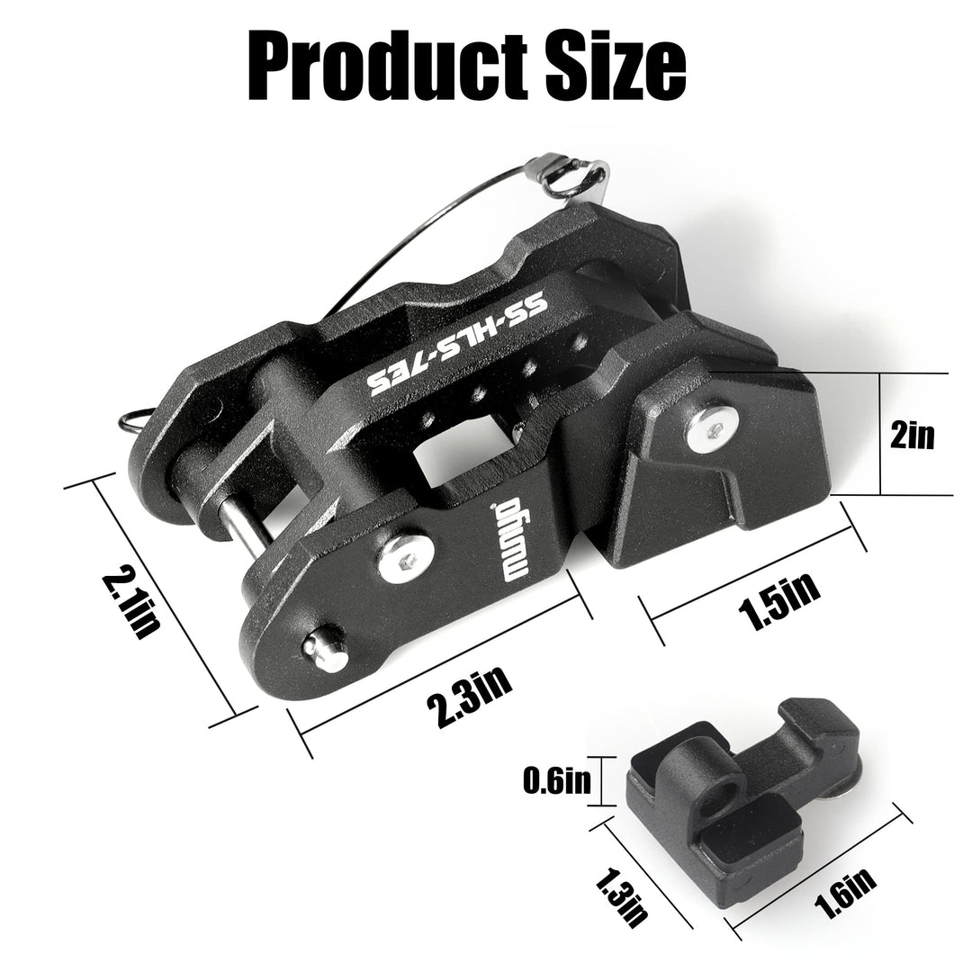 Hood Latches Aluminum Hood Catch Replacement for Jeep Wrangler JK/JKU 2007-2017, JL/JLU 2018+ &amp; Jeep Gladiator 2020+ with painted, Patented Design (Black,1 Pair)