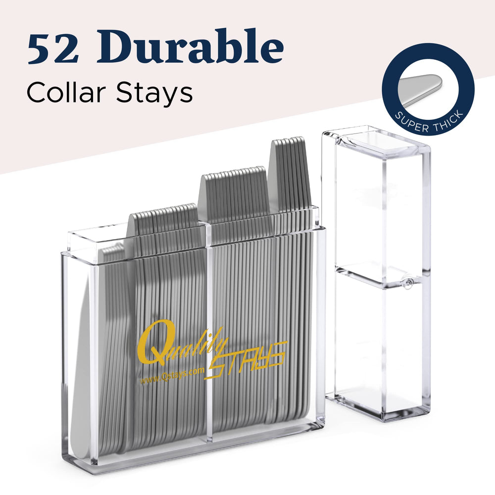 52 Metal Collar Stay in a Divided Box (Mixed Sizes)