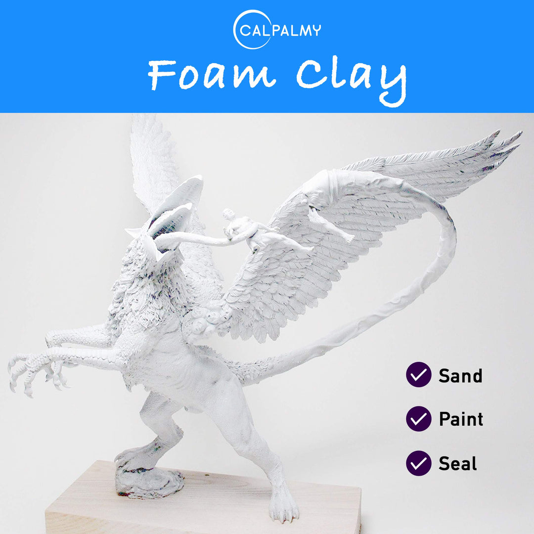 1.1lb Moldable Cosplay Foam Clay (White) – High Density and Hiqh Quality for Intricate Designs | Air Dries to Perfection for Cutting with a Knife or Rotary Tool, Sanding or Shaping
