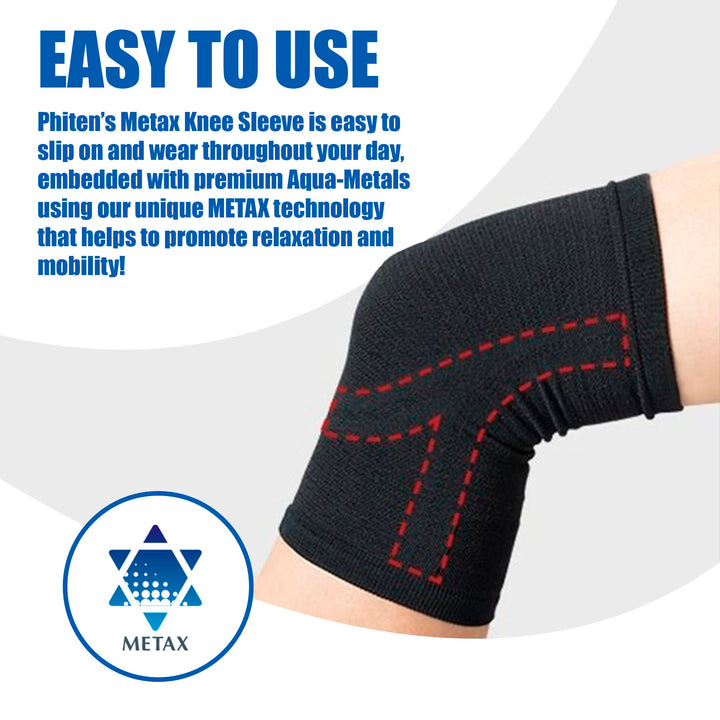 PHITEN Metax Knee Support, Black, Small/Medium
