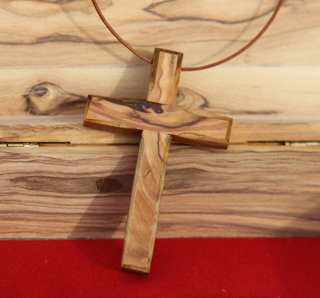 Wooden Cross Necklace, Christian gift, Faith Cross Pend