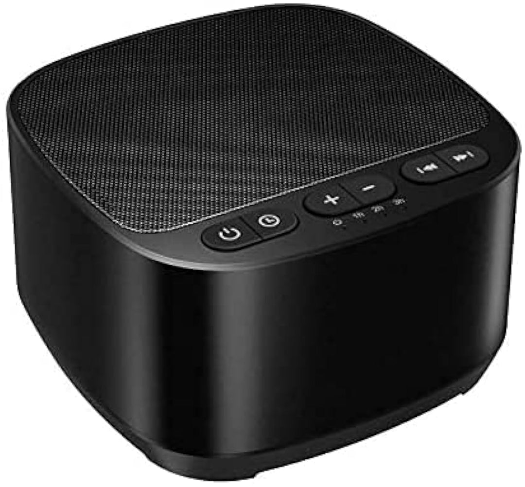 Sleep Sound White Noise Machine with 40 Natural Soothing Sounds and Memory Function 32 Levels of Volume Powered by AC or USB and Sleep Timer Sound Therapy for Baby Kids Adults (B-Black)